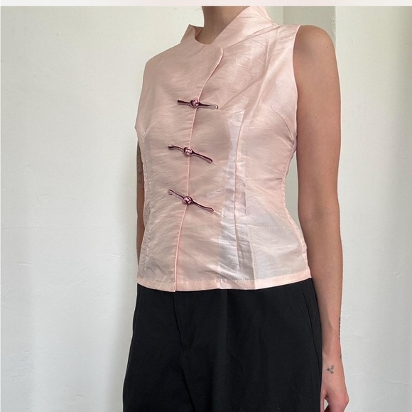 Tops - Elegant Pink Sleeveless Top